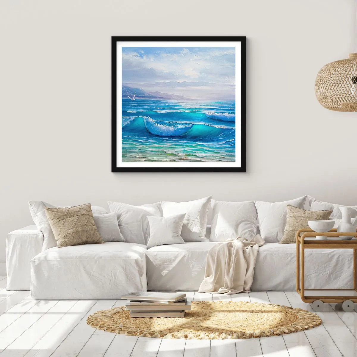 Plakat i sort ramme - Giver trøst - 50x50 cm