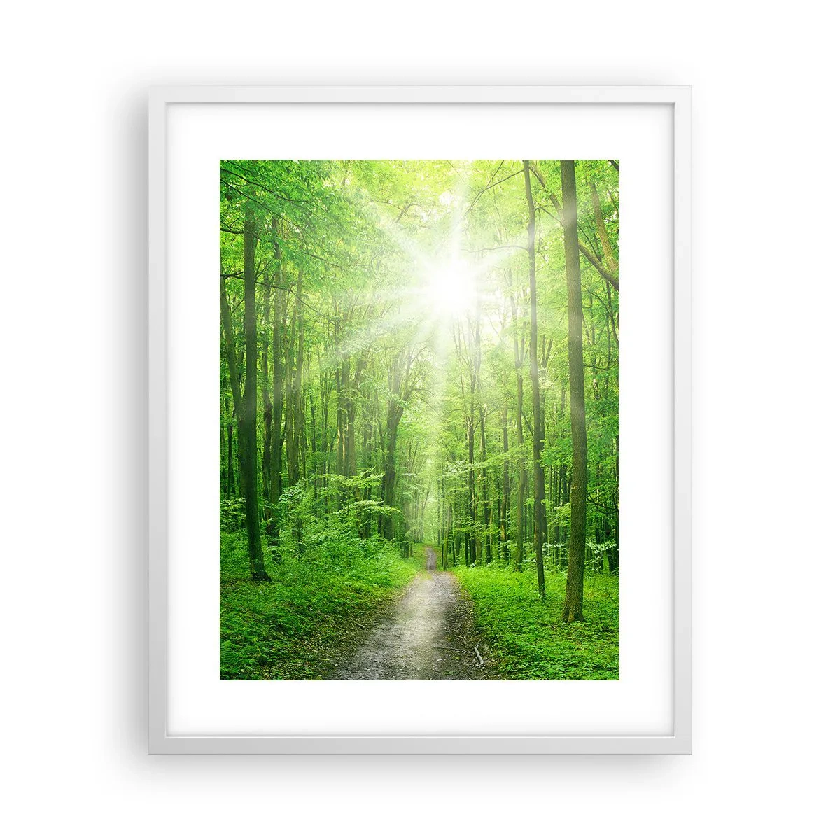 Plakat i hvid ramme - Grøn katedral - 40x50 cm