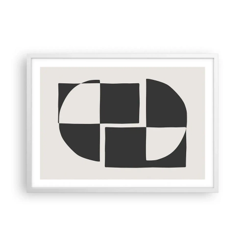 Plakat i hvid ramme - Antitese - syntese - 70x50 cm