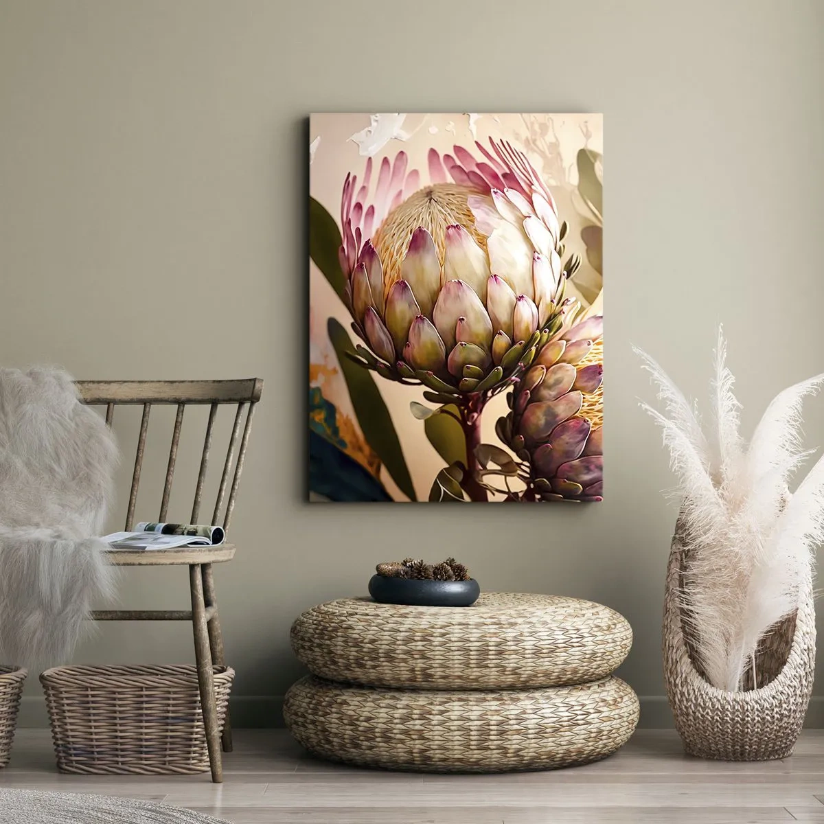 Lærredstryk - Billede på lærred - Ømt omfavnet - 55x100 cm