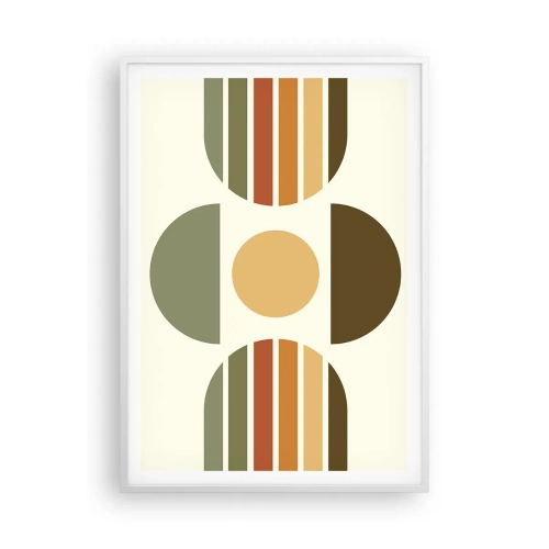 Plakat i hvid ramme - I jordfarver - 70x100 cm