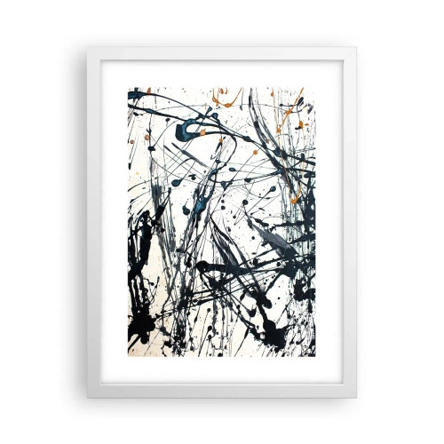 Plakat i hvid ramme - Ekspressionistisk abstraktion - 30x40 cm