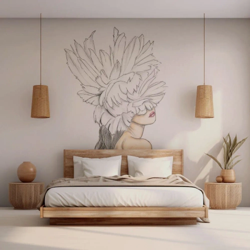 Fototapet Selvklæbende Deluxe Sticker - Skønhed kronet - Abstraktion, Kvinde, Legeme - 200x140 cm