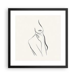 Plakat i sort ramme - Bølge af melankoli - 40x40 cm