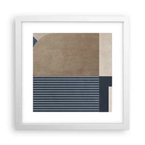 Plakat i hvid ramme - En komposition af enkelhed og rundhed - 30x30 cm