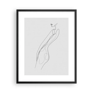 Plakat i sort ramme - Næppe et løfte - 40x50 cm