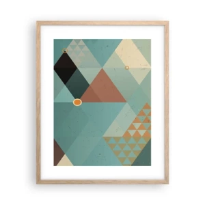 Plakat i ramme af lyst egetræ - Enhed af mangfoldighed, mangfoldighed af enhed - 40x50 cm