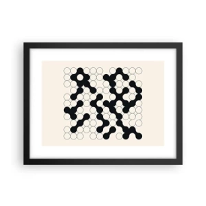 Plakat i sort ramme - Kinesisk spil - variation - 40x30 cm