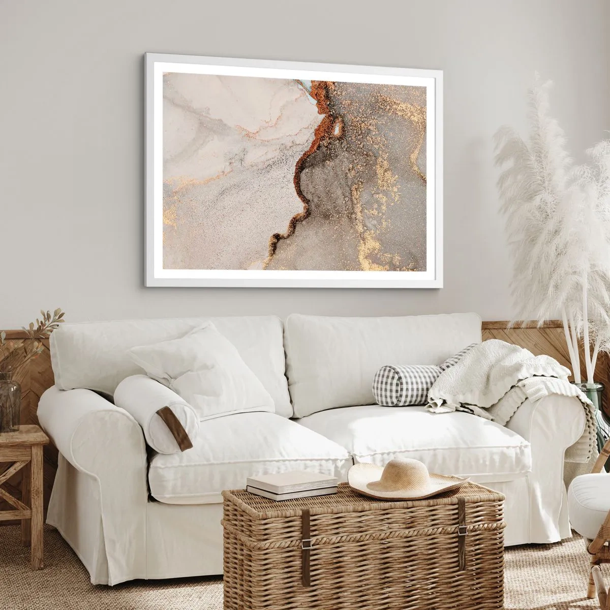 Plakat i hvid ramme - På farvegrænsen - 40x30 cm