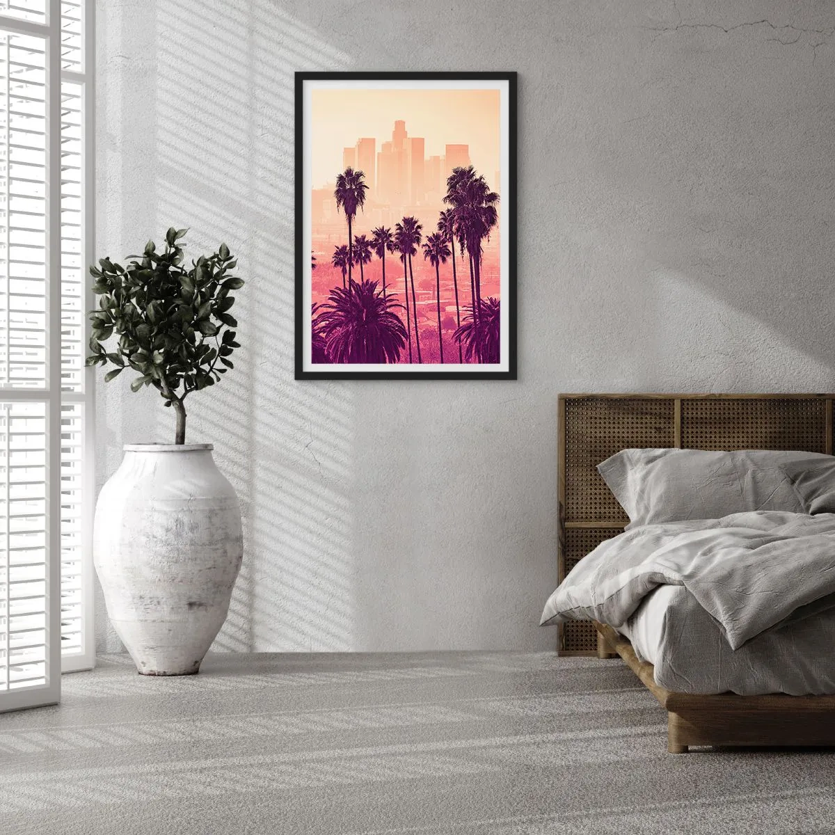Plakat i sort ramme - Landskab i Californien - 30x40 cm