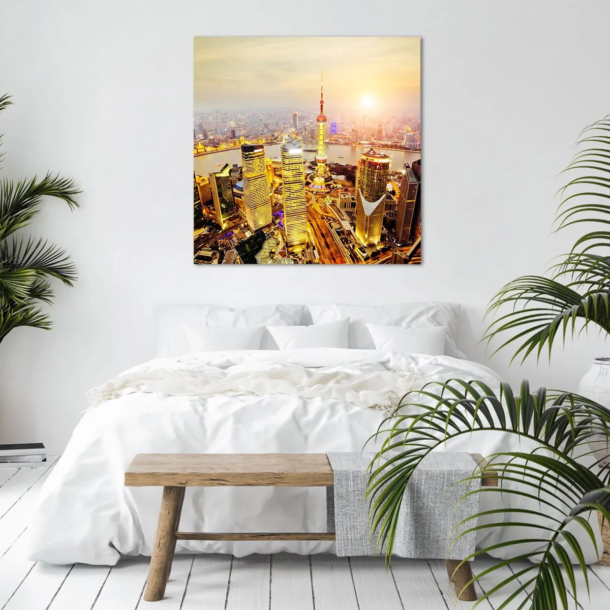 Lærredstryk - Billede på lærred - Den asiatiske drøm - 60x60 cm