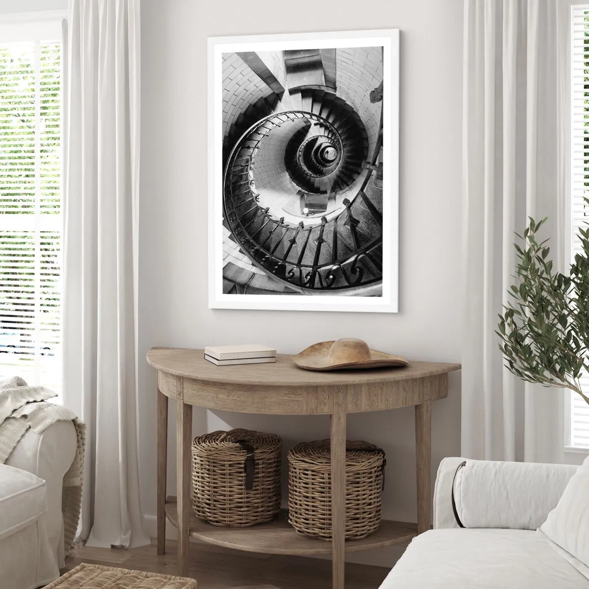 Plakat i hvid ramme - Højt og højere - 61x91 cm