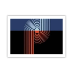 Plakat - I en geometrisk omfavnelse - 70x50 cm