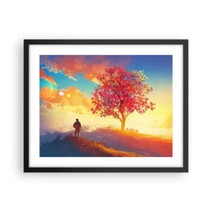 Plakat i sort ramme - Pilgrim på bestemmelsesstedet - 50x40 cm