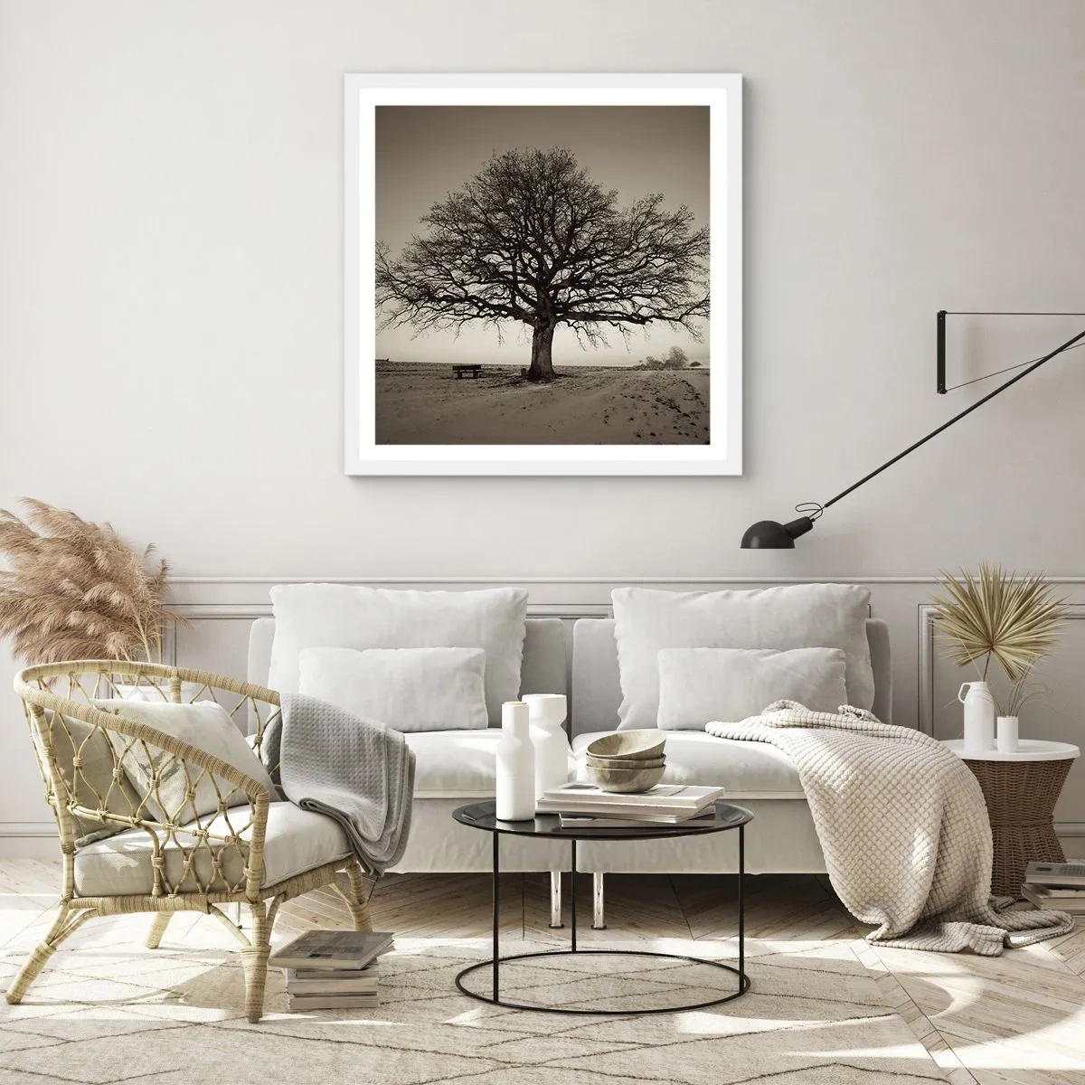 Plakat i hvid ramme - Herfra og til evigheden - 60x60 cm