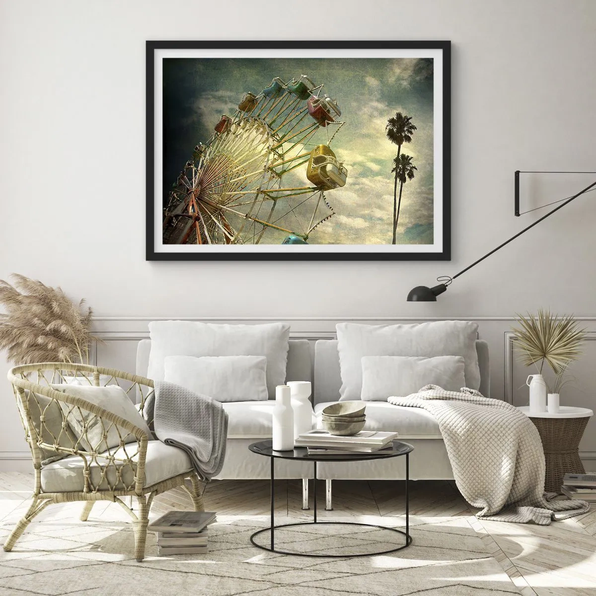 Plakat i sort ramme - Vil være, vil være sjov.... - 70x50 cm