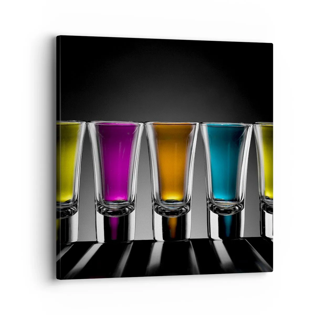 Lærredstryk - Billede på lærred - Glædens farver - 40x40 cm