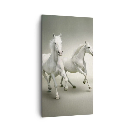 Lærredstryk - Billede på lærred - White power! - 45x80 cm