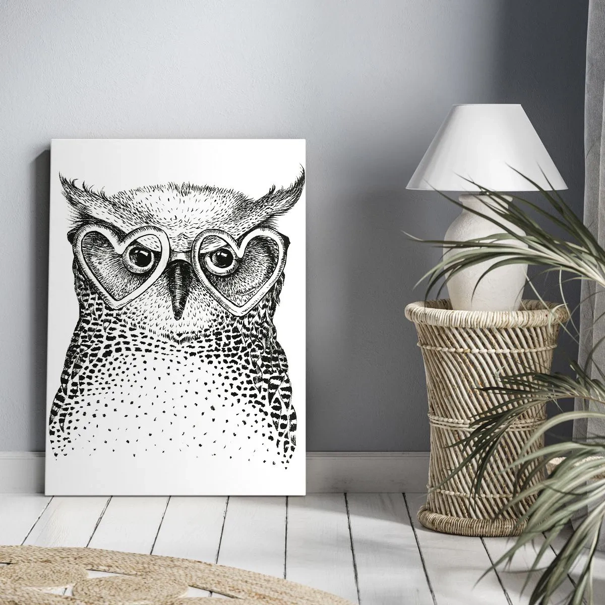 Lærredstryk - Billede på lærred - Klogt og med kærlighed - 65x120 cm