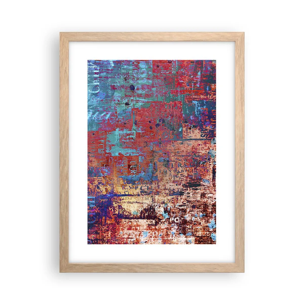 Plakat i ramme af lyst egetræ - Hukommelse og glemsel - 30x40 cm