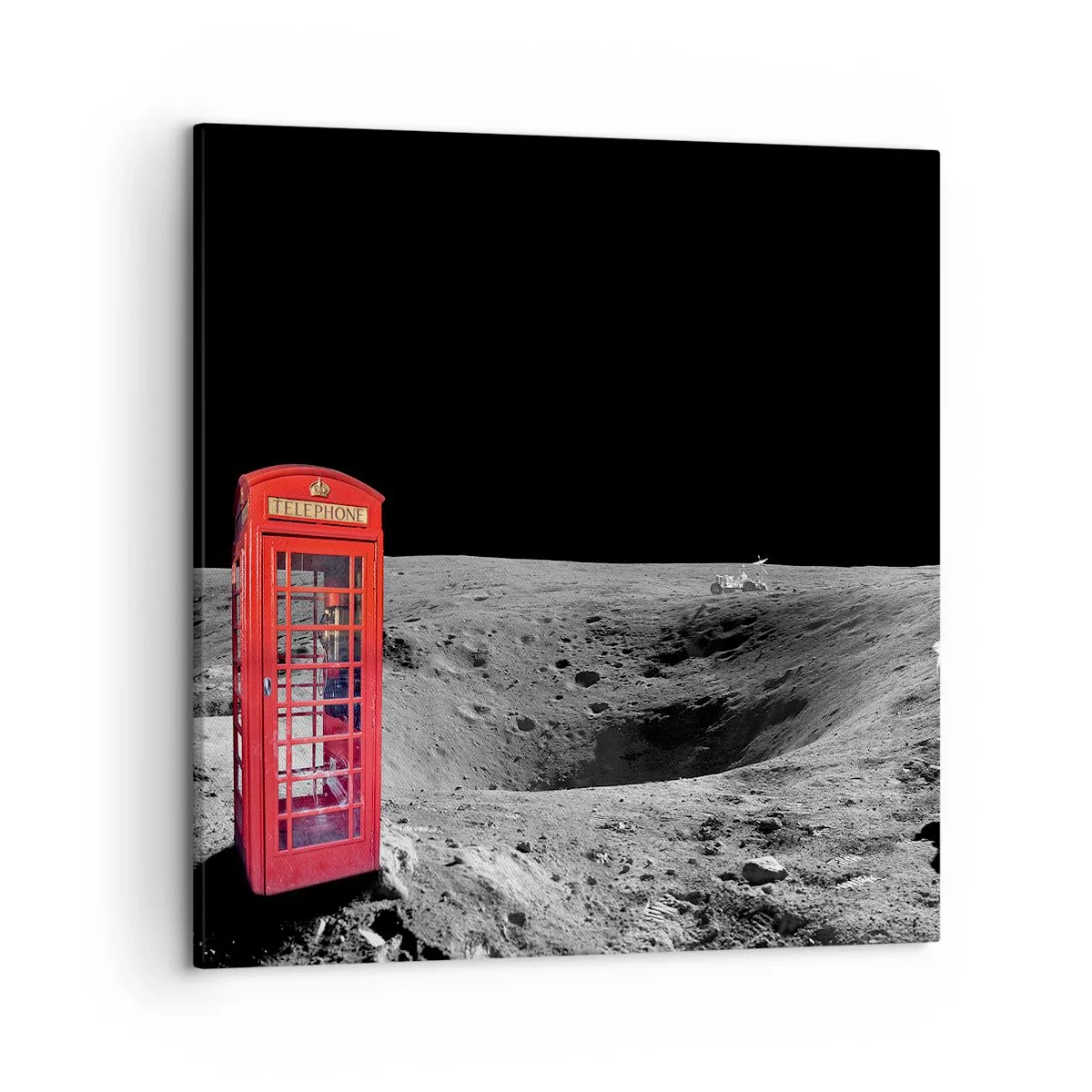 Lærredstryk - Billede på lærred - Kosmisk vittighed - 50x50 cm