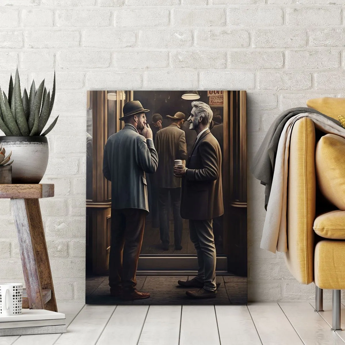 Lærredstryk - Billede på lærred - Et godt øjeblik på dagen - 45x80 cm