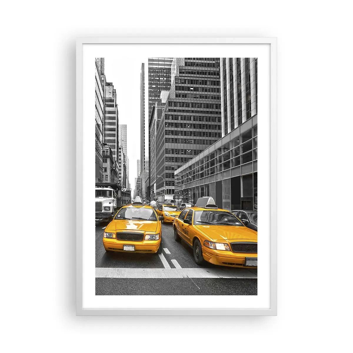 Plakat i hvid ramme - Det er os, der farver byen - 50x70 cm