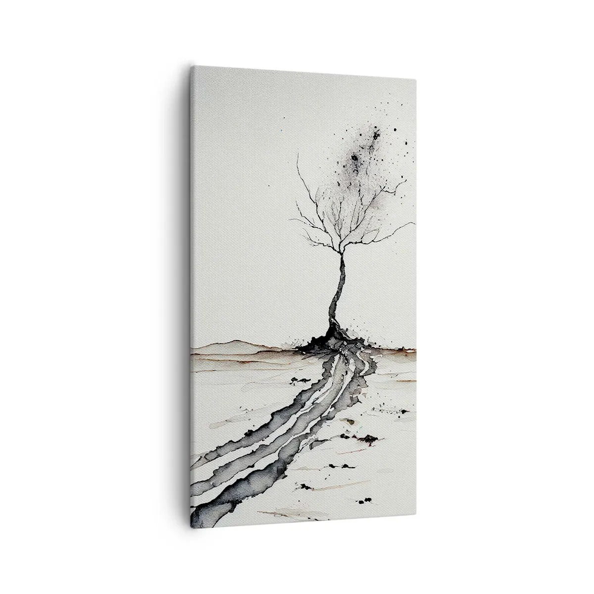 Lærredstryk - Billede på lærred - Vinterens melankoli - 55x100 cm