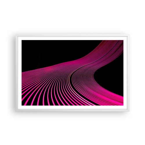 Plakat i hvid ramme - En allé af lys - 91x61 cm
