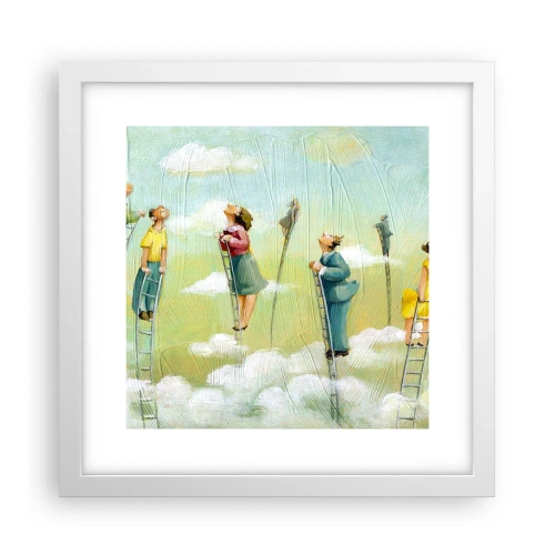 Plakat i hvid ramme - Bag din drøm - 30x30 cm