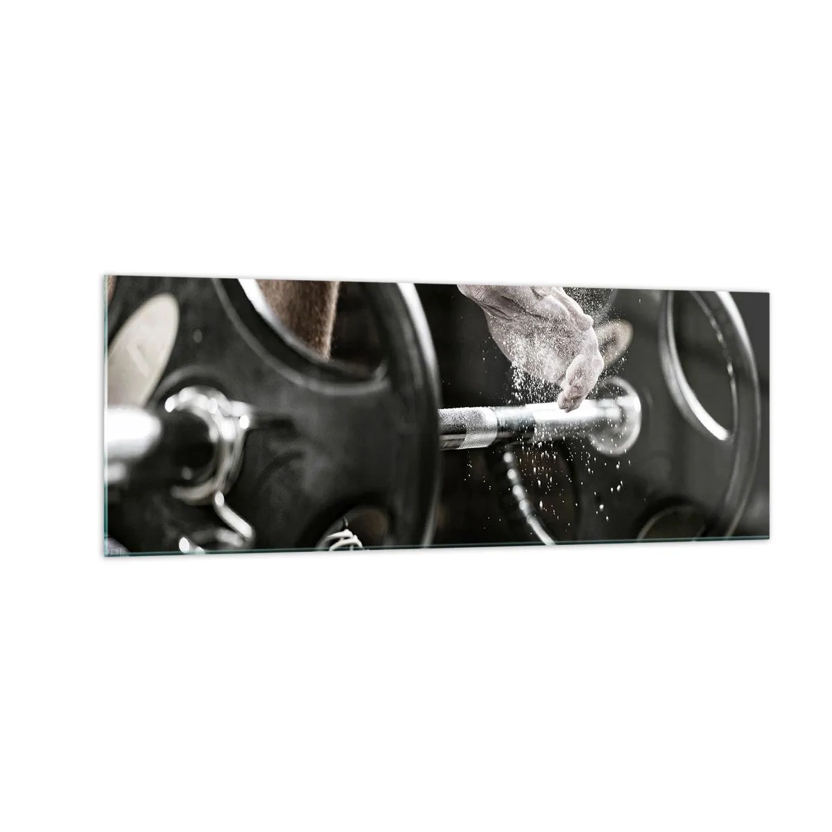 Billede på glas - Udfordringen er taget imod! - 140x50 cm