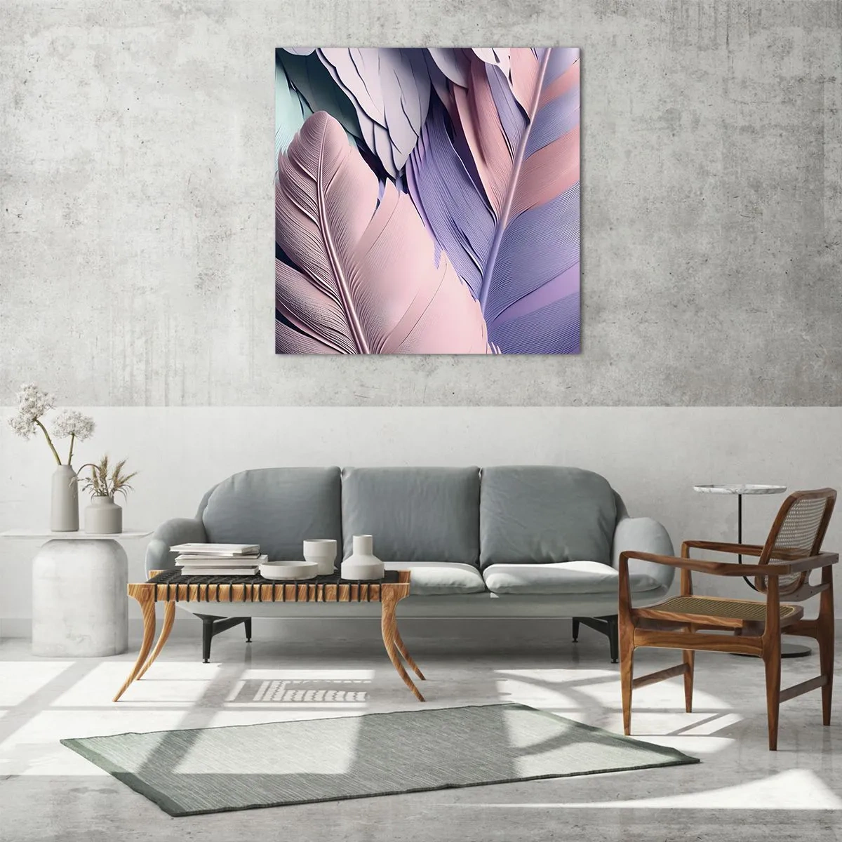 Billede på glas - Chik fugl - 60x60 cm