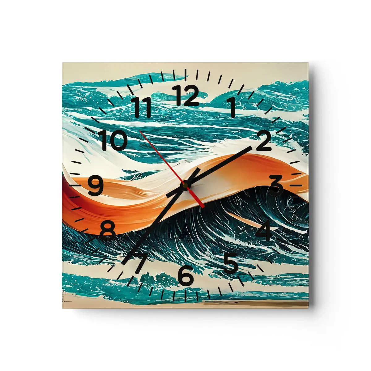 Vægur, Uret - Surferens drøm - 40x40 cm