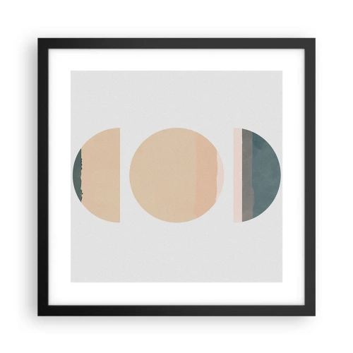Plakat i sort ramme - Hjul for hjul - 40x40 cm