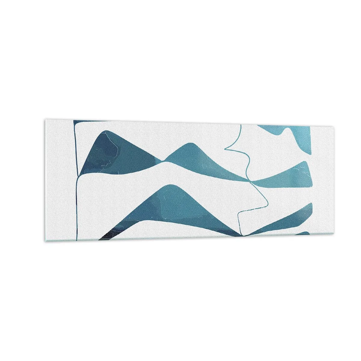 Billede på glas - Abstraktion: en turkis sammensætning - 140x50 cm