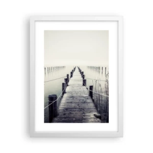 Plakat i hvid ramme - Fordyb dig i fred - 30x40 cm