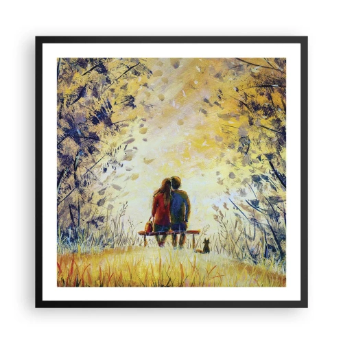 Plakat i sort ramme - Et magisk øjeblik - 60x60 cm