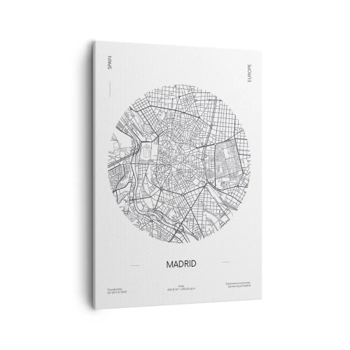 Lærredstryk - Billede på lærred - Madrids anatomi - 50x70 cm