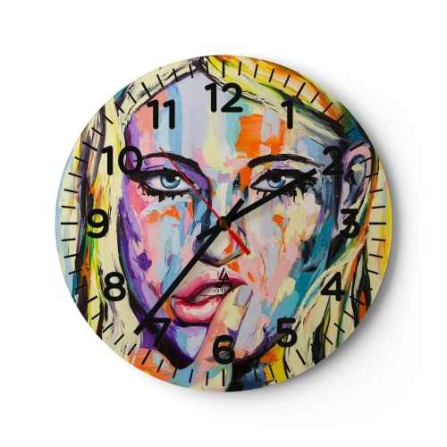 Vægur, Uret - Se hende lige i øjnene - 30x30 cm