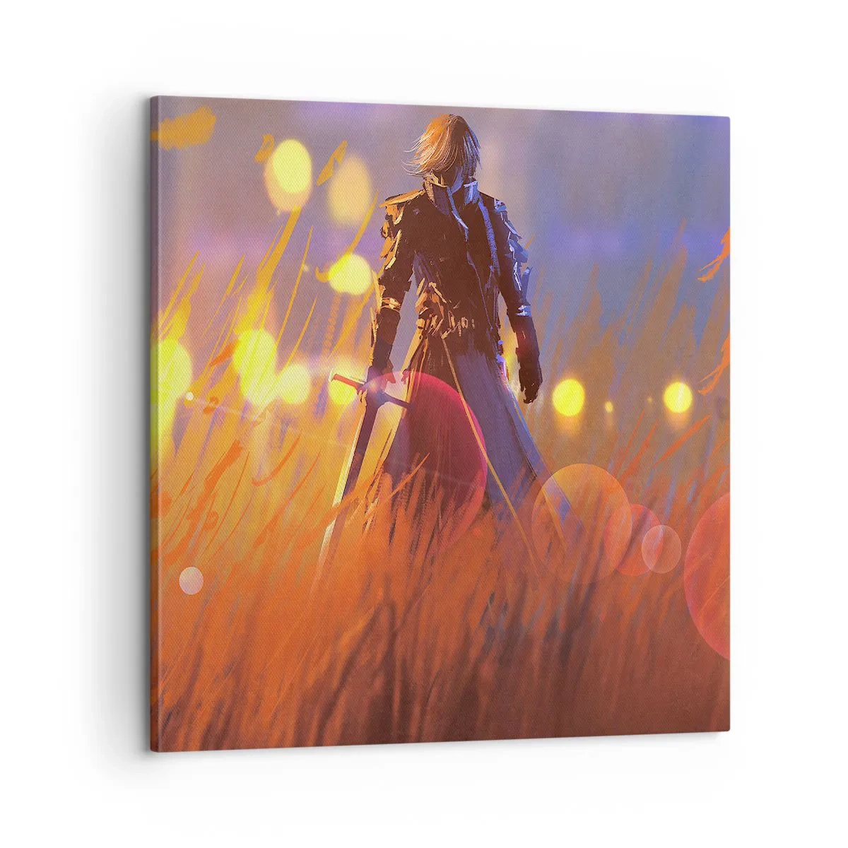 Lærredstryk - Billede på lærred - Herreløs ridder - 60x60 cm