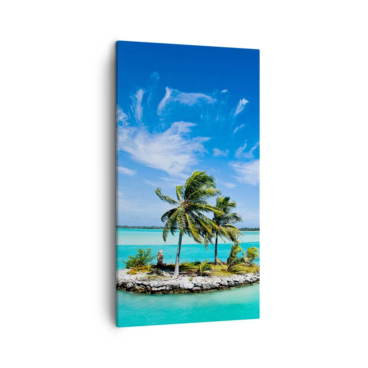 Lærredstryk - Billede på lærred - Paradis på jorden - 45x80 cm