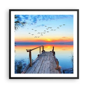 Plakat i sort ramme - Tid til at tage tilbage... - 60x60 cm