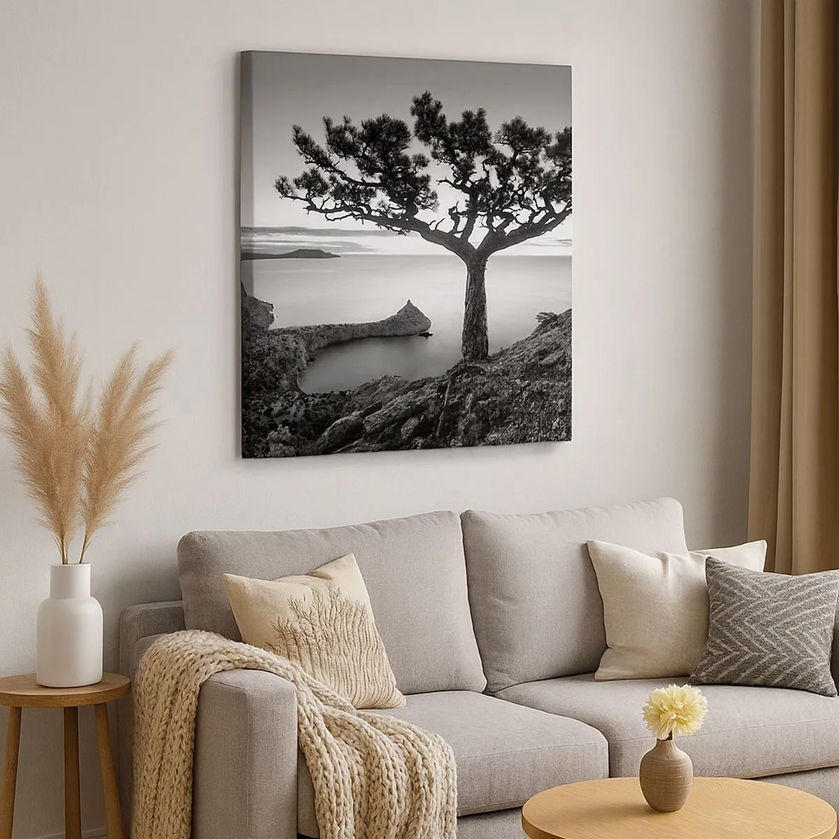 Lærredstryk - Billede på lærred - Fred hele vejen til horisonten - 30x30 cm