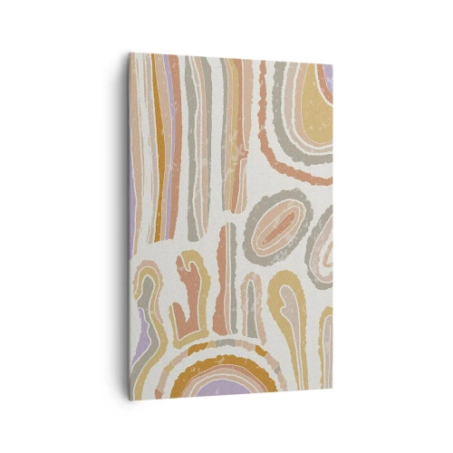 Lærredstryk - Billede på lærred - Farverige tværsnit - 80x120 cm