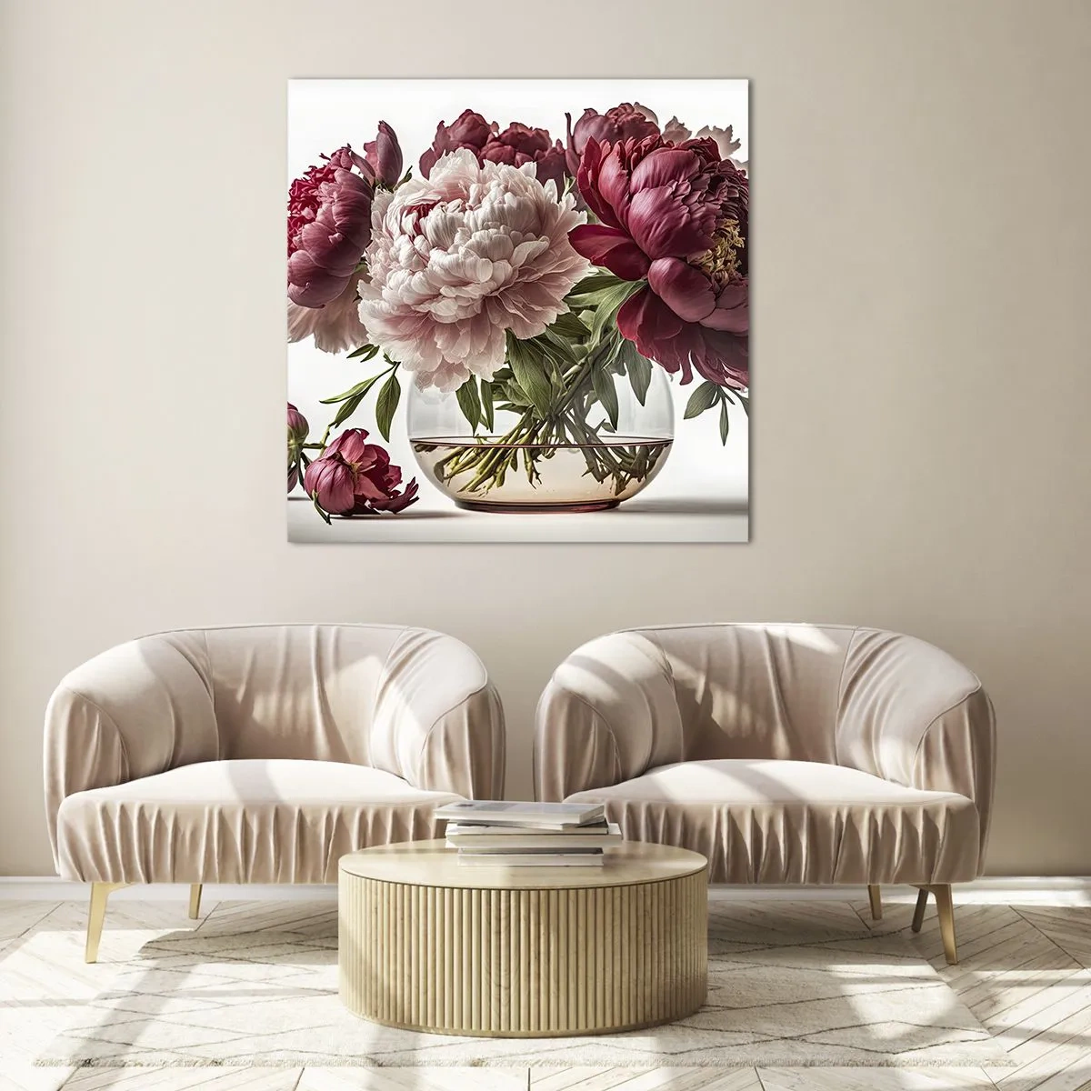 Billede på glas - I fuldt flor af skønhed - 60x60 cm