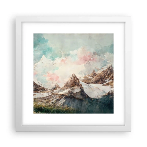 Plakat i hvid ramme - Stenede knive - 30x30 cm