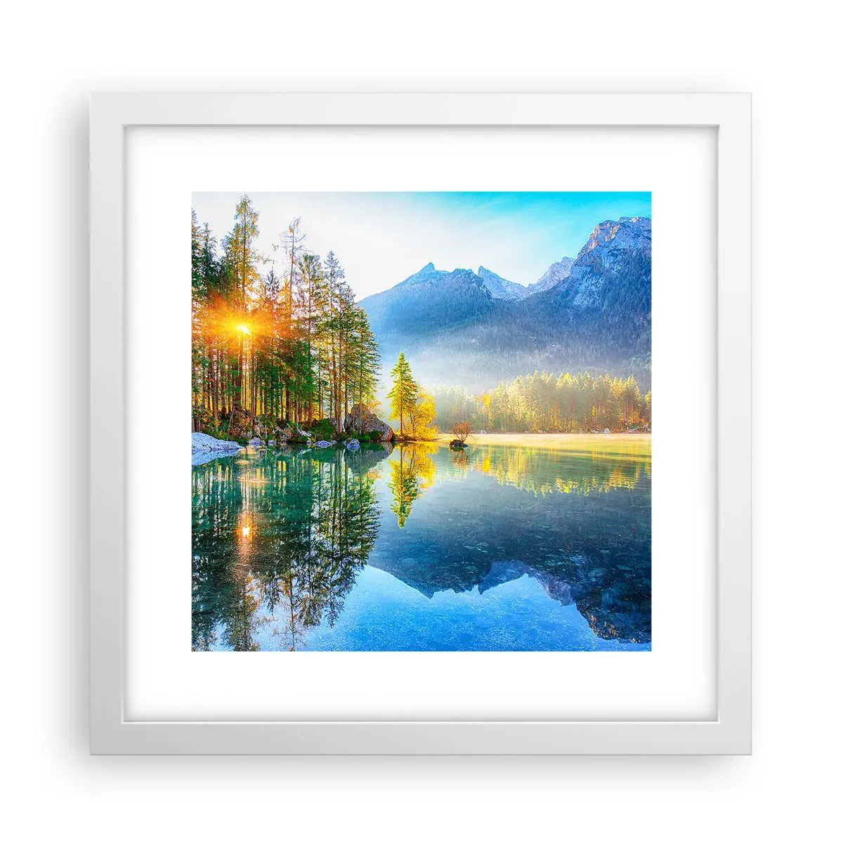Plakat i hvid ramme - Majestæt og sødme - 30x30 cm