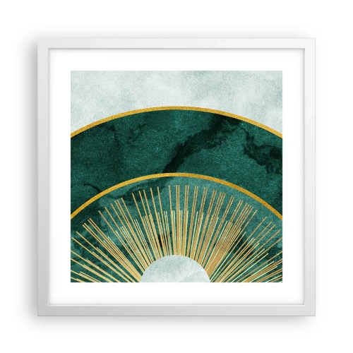 Plakat i hvid ramme - Et anderledes solsystem - 40x40 cm