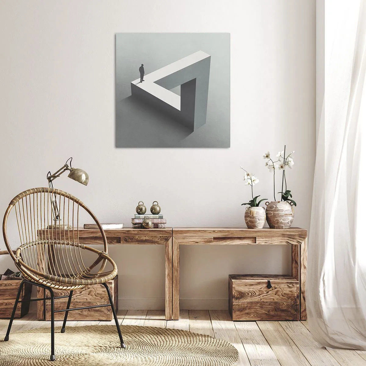 Lærredstryk - Billede på lærred - Og dog er det muligt - 50x50 cm