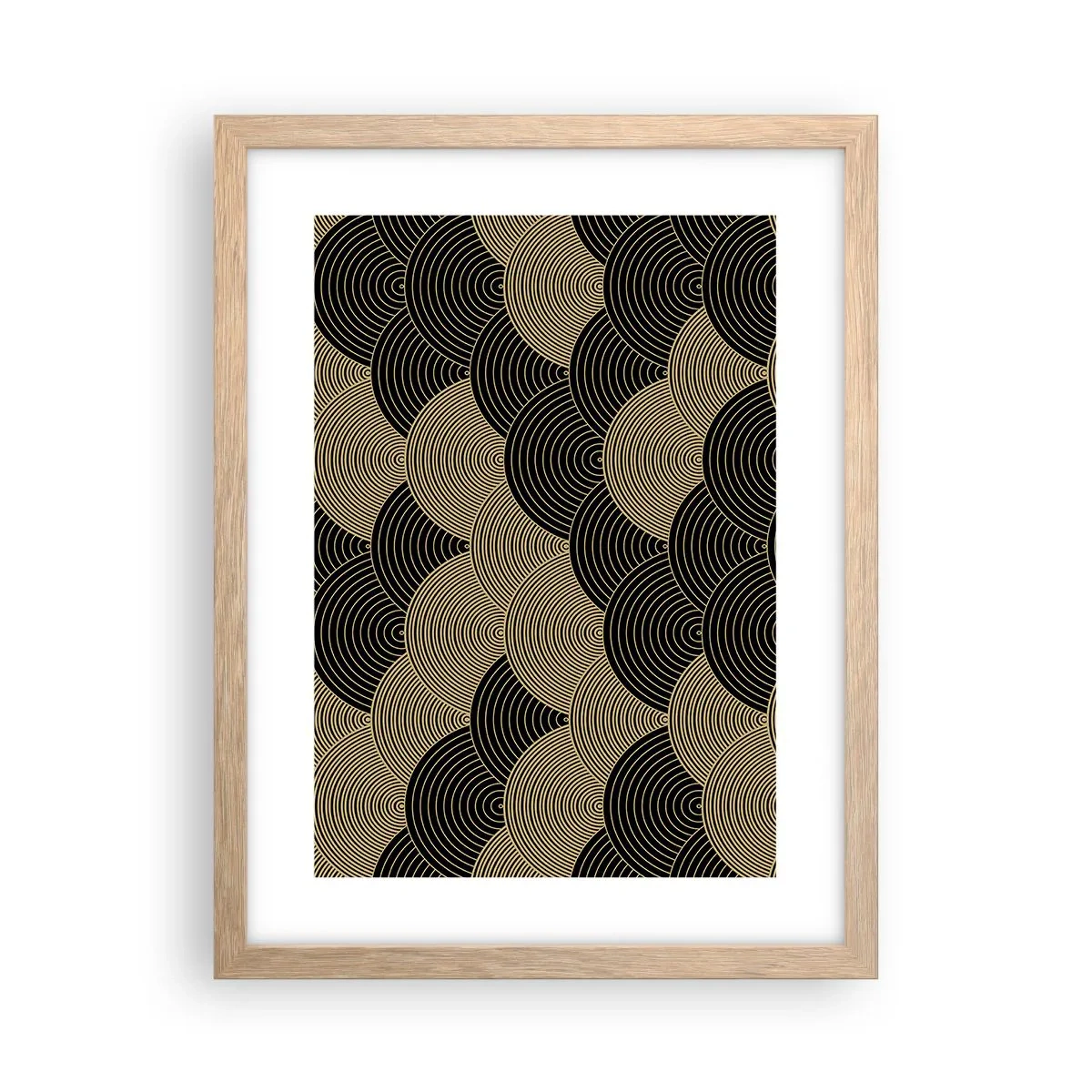 Plakat i ramme af lyst egetræ - Enhed i mangfoldighed - 30x40 cm